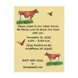 Farm Tour Invitation Guernsey Cow postcards