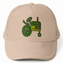 Farm Tractor 5th Birthday Gifts Trucker Hat