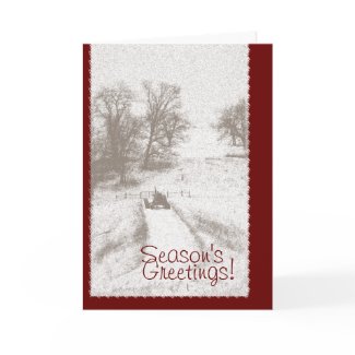 Farm Tractor Christmas Card card