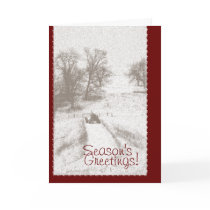 Farm Tractor Christmas Card