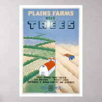 Farm Tree Conservation 1940 WPA Posters