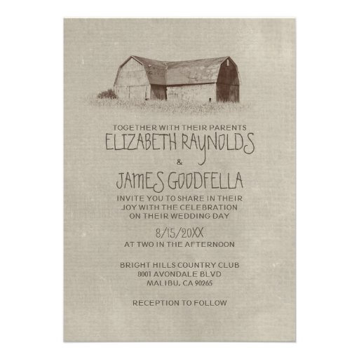 Farm Wedding Invitations