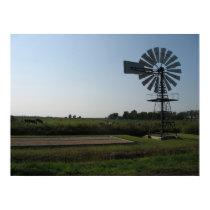 Farm Windmill Silhouette Photo Poster Art posters