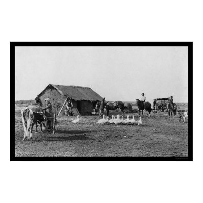 Farm with People and Animals in Argentina 1907 Poster by lc_vintagephotos