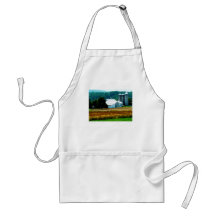 Farm with White Silos Aprons