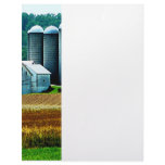 Farm with White Silos Customized Letterhead