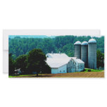 Farm with White Silos Rack Card Template