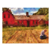 Farm - Working in the fields Custom Invitations