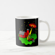 Farmer Alien Abduction Coffee Mug