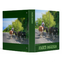 Farmer and cows 3 ring binders