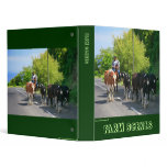Farmer and cows binders