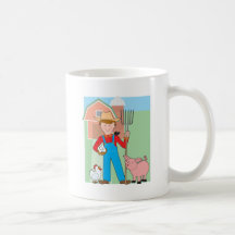 Farmer and Pig Coffee Mug