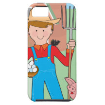Farmer and Pig iPhone 5 Case