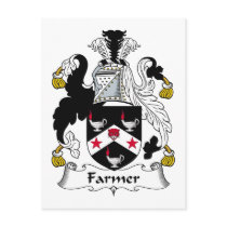 Farmer Family Crest postcards by coatsofarms Farmer Family Crest postcards