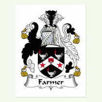 Farmer Family Crest Postcard