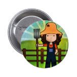 Farmer Girl Button