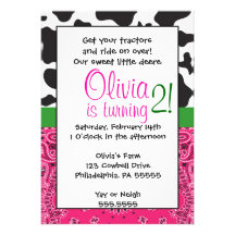 Farmer Girl Inspired Birthday Invitation