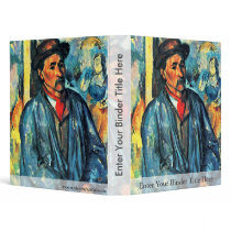 Farmer In Blue Overalls By Paul Cézanne 3 Ring Binder