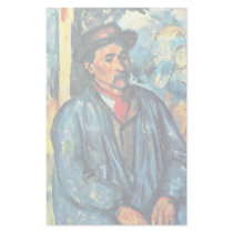 Farmer In Blue Overalls By Paul Cézanne Stationery