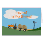 Farmer on Tractor Birthday Card