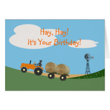 Farmer on Tractor Birthday Card