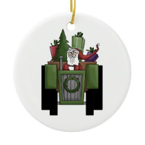Farmer Santa Christmas Ornaments