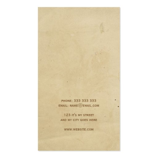 Farmer Vintage Dairy Cow Simple Rustic Cool Animal Business Card Template (back side)