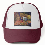 Farmer With Hoe By Seurat Georges Mesh Hats