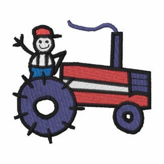 Farmer with Tractor embroideredshirt