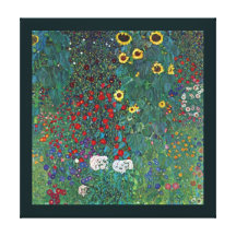 Farmergarden Sunflower, Klimt, Vintage Flowers Gallery Wrap Canvas