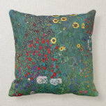 Farmergarden Sunflower, Klimt, Vintage Flowers Pillow