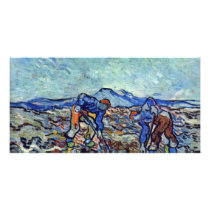 Farmers At Work By Vincent Van Gogh Photo Card