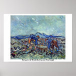 Farmers At Work By Vincent Van Gogh Posters
