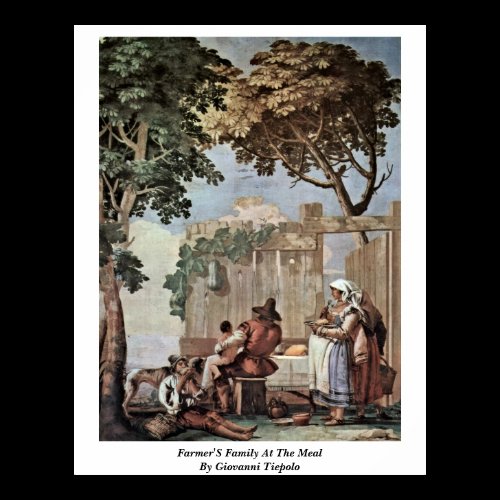 Farmer'S Family At The Meal By Giovanni Tiepolo Posters