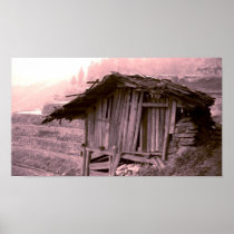 Farmer's hut print