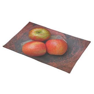 Farmers&#39; Market apples place mat