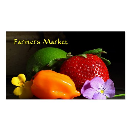 Farmers Market Business Card Template (front side)