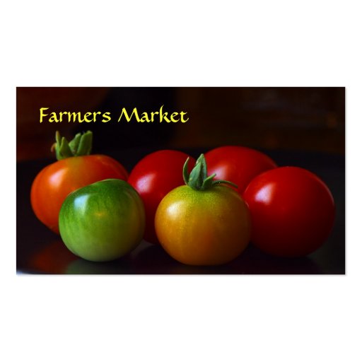 Farmers Market Business Card Template (front side)