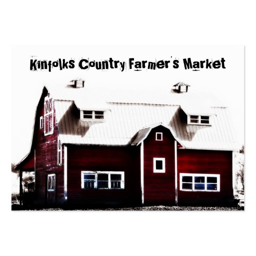 Farmer's Market Red Country Barn Business Card Templates