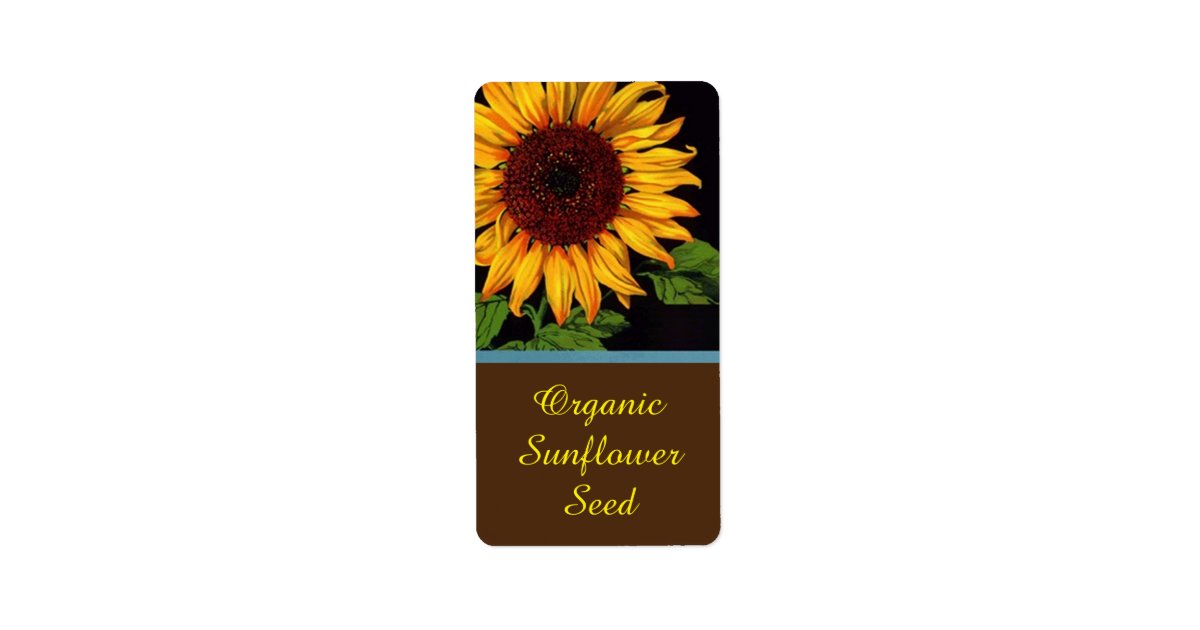 Farmers Market Sunflower Seeds Sell Product Label Zazzle