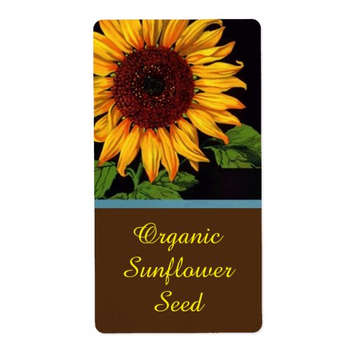 Farmers Market Sunflower Seeds Sell Product Label Zazzle