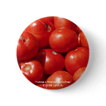 Farmers Market Tomatoes Button by JohnsSecretIdentity Farmers Market Tomatoes Button