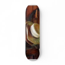 Farmer's Staw Hats Custom Skate Board