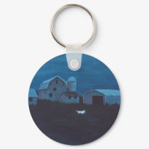 Farmhouse at Twilight keychains by popcultureme Farmhouse at Twilight keychains