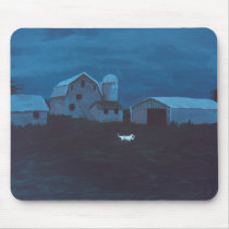 Farmhouse at Twilight mousepads by popcultureme Farmhouse at Twilight mousepads