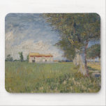 Farmhouse in a wheat field Mousepad