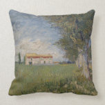 Farmhouse in a wheat field Pillow