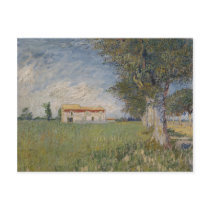 Farmhouse in a wheat field Postcard