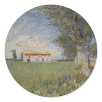 Farmhouse in a wheat field Sticker