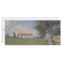 Farmhouse in a Wheat Field, Vincent Van Gogh Rack Card